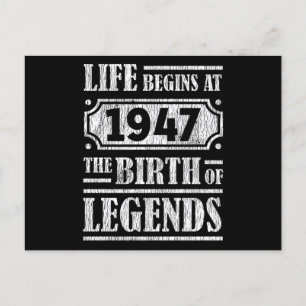 78 Årig 1947 Födelsedagen För En Legend 78-årsdag Vykort