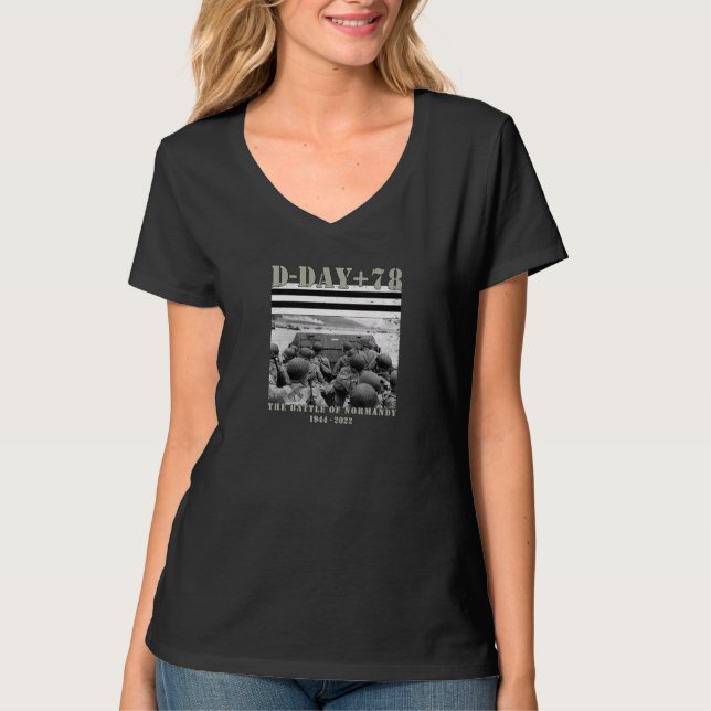 78-årsdagen för allierat landande Frankrike, Ww2 D T Shirt (Framsida)