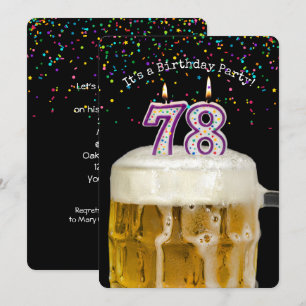 78:e födelsedag i Party Inbjudningar