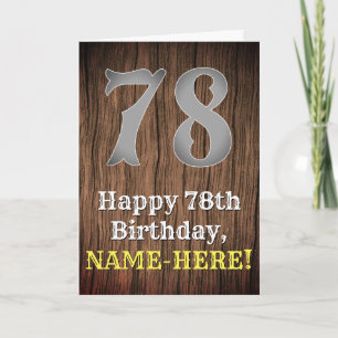 78:e födelsedag: Land Western Inspired Titta, Namn Kort