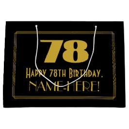 78:e födelsedagen - Art Deco Inspired Titta "78" o