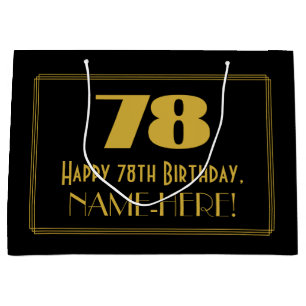 78:e födelsedagen - Art Deco Inspired Titta "78" o