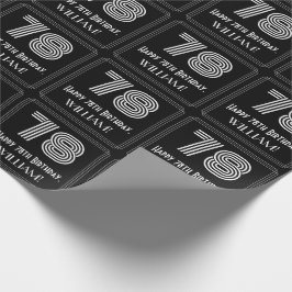 78:e födelsedagen: Art Deco Inspired Titta "78" w/ Presentpapper