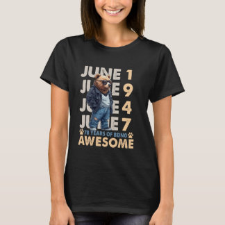 78:e födelsedagen Bear Legends June 1947 78 Years  T Shirt