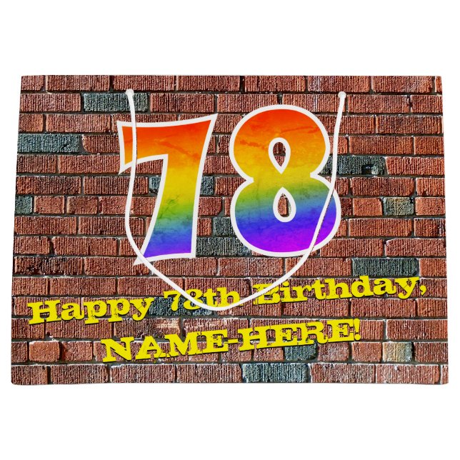 78:e födelsedagen: Roligt, Graffiti-Inspired Rainb (Framsidan)