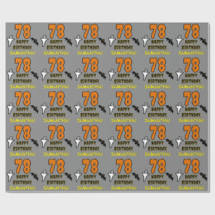 78:e födelsedagen: Spooky Halloween Theme, eget na Presentpapper