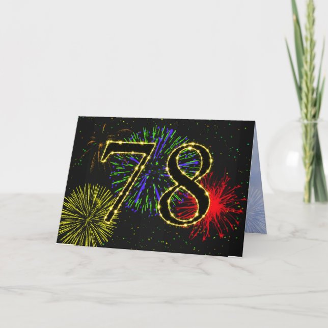 78:e Födelsedagsfest inbjudan (Framsida)