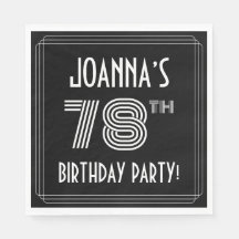 78:e Födelsedagsfesten: Art Deco Stil + anpassat n