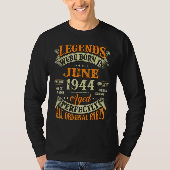78:e födelsedagsleden, född i juni 1944 78 år t shirt (Framsida)
