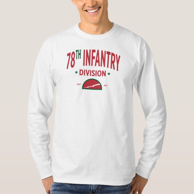 78:e infanteridivisionen "Lightning Division" Long T Shirt (Framsida)