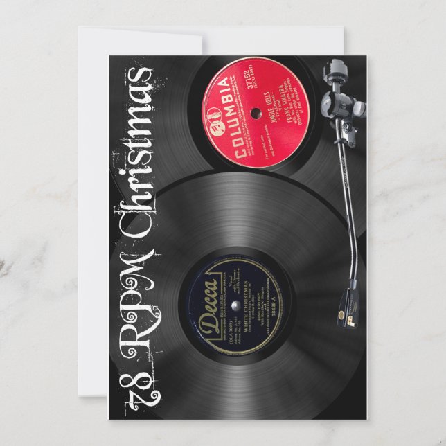 78 RPM jul Julkort (Framsida)