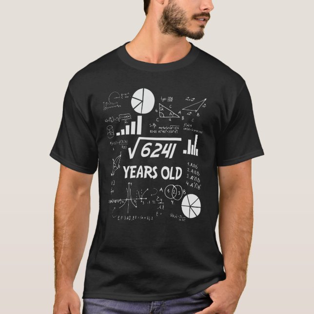 78 Years Old Bday Math Teacher 78th Birthday Gift T Shirt (Framsida)