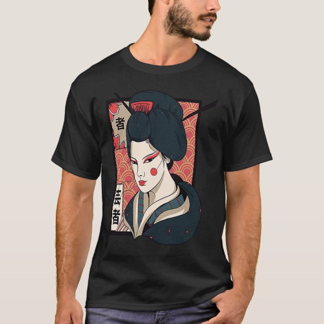 7942 Geisha traditional  PR T Shirt (Framsida)
