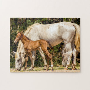7985-Mamma & Baby Vild Mustangs Puzzle Pussel