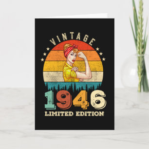 79 Ålder Bday 1946 Vintage 79:e födelsedagen Kvinn Kort