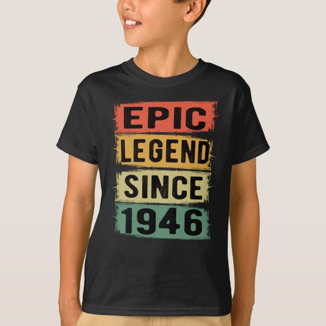 79 år gammal dag 1946 Epic legend 79:e födelsedage T Shirt (Framsida)