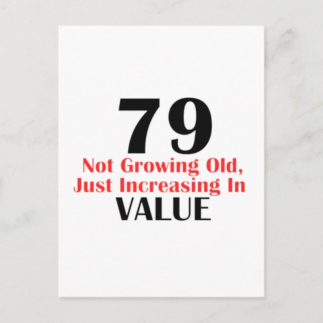79-åriga födelsedagsformgivningar vykort (Framsida)