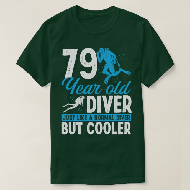 79 års Dyka Diver Snorkel 79 födelsedag T Shirt (Design framsida)