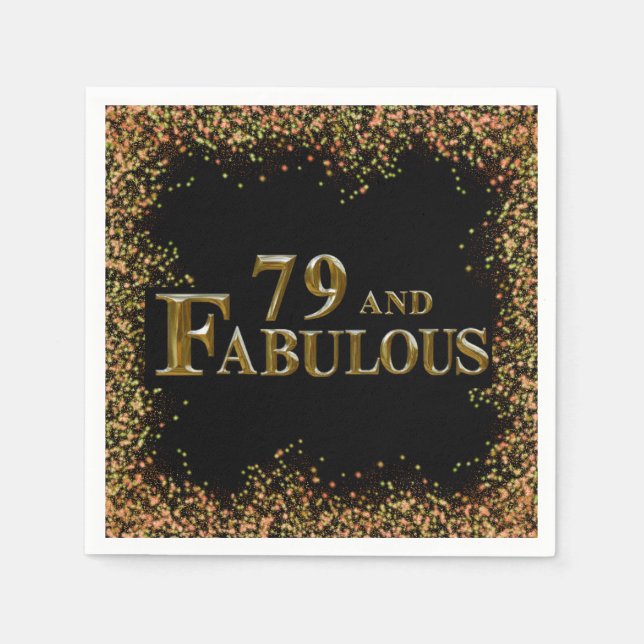 79-årsdag  pappersservett (Framsidan)