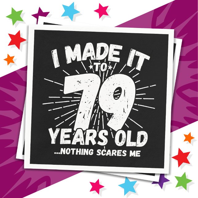 79-årsjubileum, 79-årsjubileum pappersservett (Skapare uppladdad)