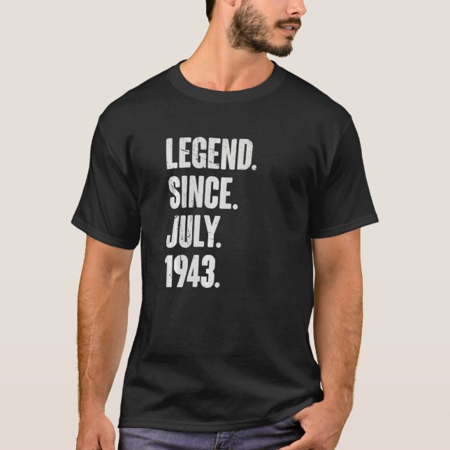 79-årsjubileum sedan juli 1943 t shirt (Framsida)