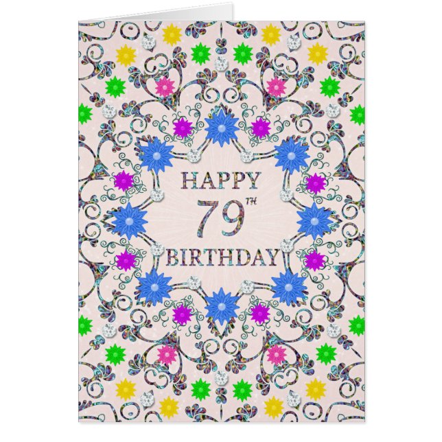 79:e Abstrakten Flowers Hälsningskort (Framsidan)