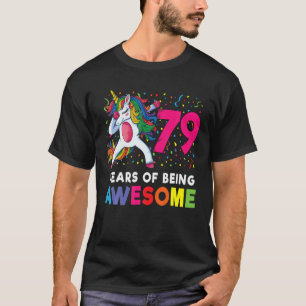 79:e födelsedag Dabbing Unicorn Party Gift 79 Year T Shirt