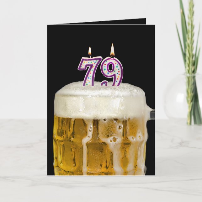 79:e födelsedag Svart Kort (Framsida)