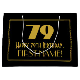 79:e födelsedagen - Art Deco Inspired Titta "79" o