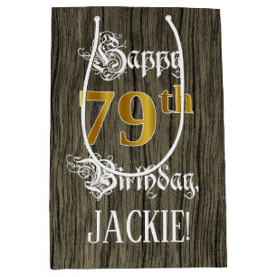 79:e födelsedagen: Faux Guld look & Faux Wood Möns