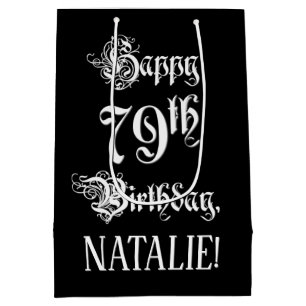 79:e födelsedagen: Finare, Elegant, skript + eget 