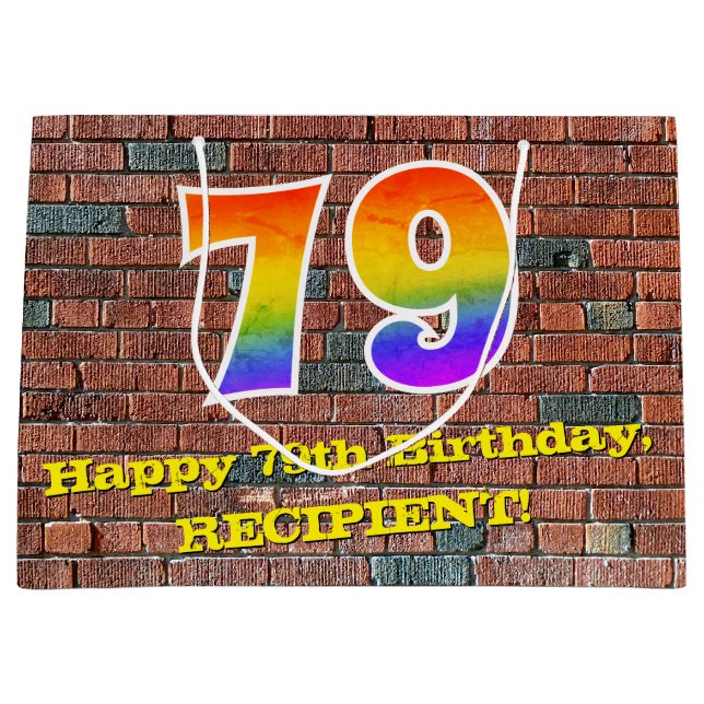 79:e födelsedagen: Roligt, Graffiti-Inspired Rainb (Framsidan)