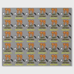 79:e födelsedagen: Spooky Halloween Theme, eget na Presentpapper