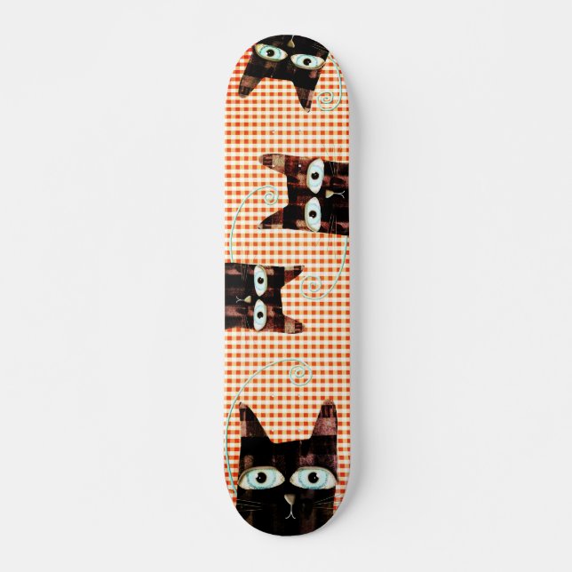7 1/4" Mini Skateboard Rupydetequila Katter (Framsida)
