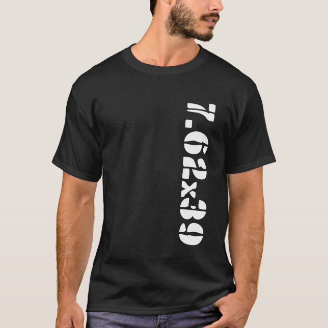 7.62X39 kaliber ammunition AK-47 gevär T Shirt (Framsida)