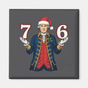 7-6 6-7 Rolig George Washington Tomte 67 Meme Jul Magnet