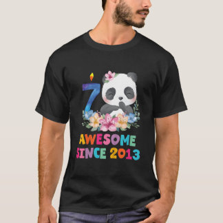7 7:e panda enhörning py t shirt