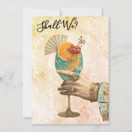 *~* 7 A101 Cocktail Ornamenterad  BILD   SÖSTAFTON Inbjudningar