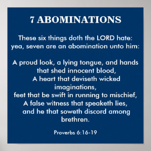 7 ABOMINATIONER POSTER