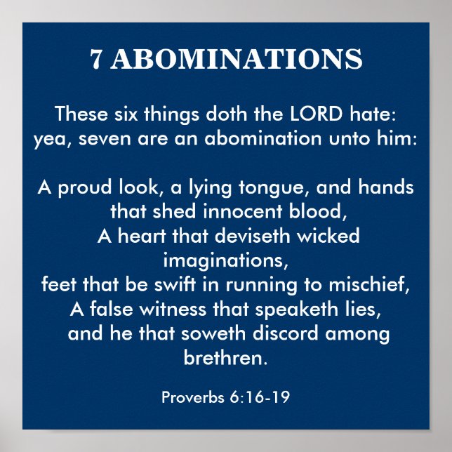 7 ABOMINATIONER POSTER (Framsidan)