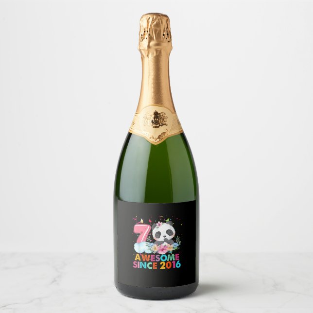 7 Ålder Fantastisk sedan 2016 Panda 7:e födelsedag (Framsida)