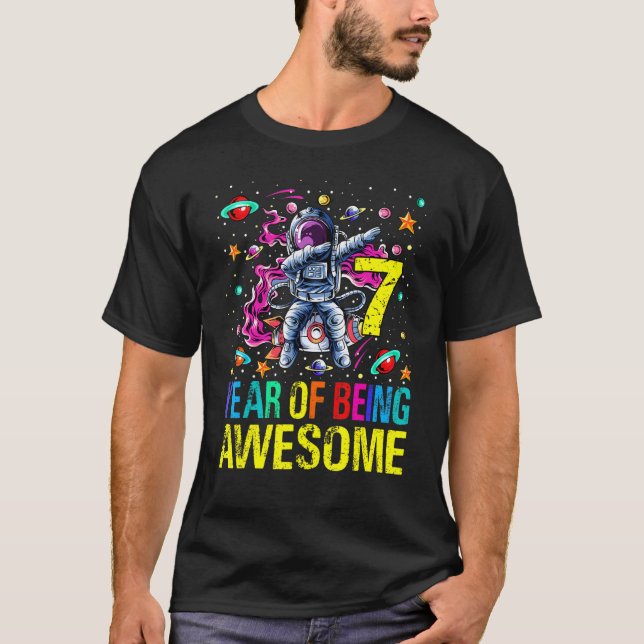 7 Åldersår för att vara Fantastisk astronaut T Shirt (Framsida)