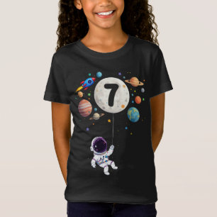7 Åldersdagsplanet Astronaut 7:e T Shirt