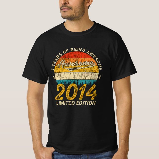 7 Åldersgåva från Fantastisk 7:e T Shirt (Framsida)
