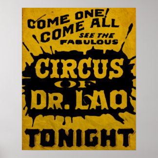 7 Ansikte av Poster av Dr Lao Circus Flyer