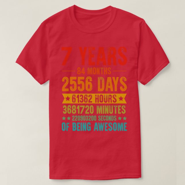 7 år 84 månader gammal Fantastisk-födelsedag 3 T Shirt (Design framsida)
