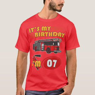 7 år gammal min födelsedag Lastbil 7:e T Shirt