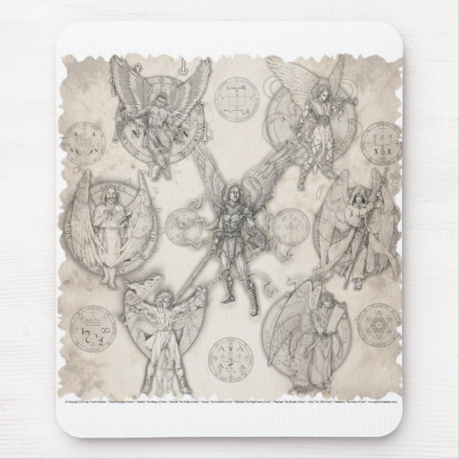 7 ärkeänglar Mousepad Musmatta (Framsidan)