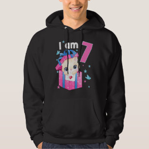 7 års ålder 7 dagars daglig dräktighetsflicka Cute Hoodie