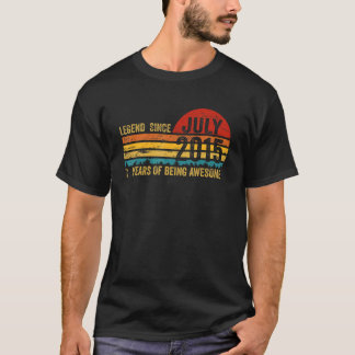 7 års ålder Retro Birthday Legend sedan juli 2015 T Shirt